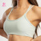 HUCAI OEM Solid Sports Bra with Double Thin Shoulder Strap Yoga Bra China Manufacturer