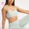 HUCAI OEM Solid Sports Bra with Double Thin Shoulder Strap Yoga Bra China Manufacturer