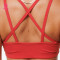 HUCAI OEM Solid Red Sports Bra with Scoop Neck Crisscross Back Yoga Bra China Manufacturer