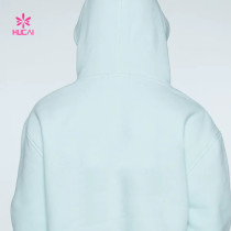 HUCAI Custom Baby Blue Hoodie Cozy and Stylish Fleece Fabric 2024 Women China