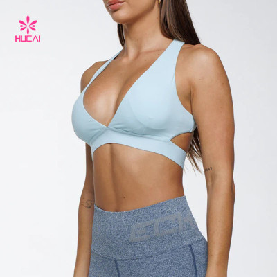 HUCAI New Design Wide Flexible Band Sport Bras Breathable and Sweat-wicking 2024