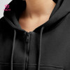 HUCAI Custom Full Zip Cropped Hoodie Soft Loose China Activewear Manufacturer 2024