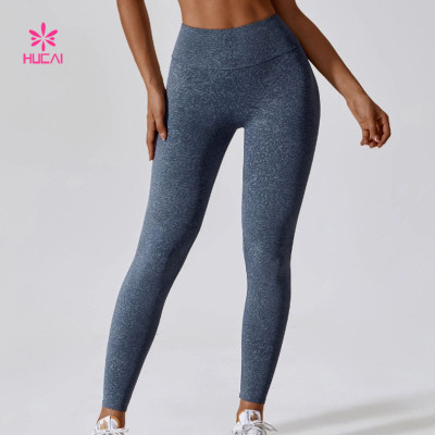 HUCAI Custom Patterned High-Rise Scrunch Leggings Sportswear Manufacturing Company