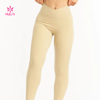 HUCAI Custom High-Rise Scrunch Leggings Gymwear 2024 Manufacturing Supplier