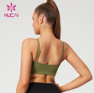 HUCAI Chic Halter Neck Sport Bras Front Water Drop Sexy Hollow China Supplier