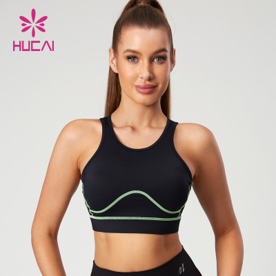 HUCAI Unique Workwear Style Yoga Vest With Contrasting Color 2024 China Manufacturer