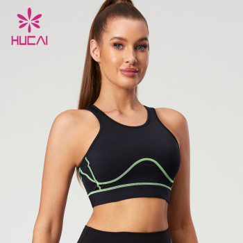 HUCAI Unique Workwear Style Yoga Vest With Contrasting Color 2024 China Manufacturer