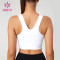 HUCAI Fashionable Front Pleated Yoga Bars With Wide Shoulder Straps Activewear Manufacturer