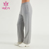 HUCAI Women Sports Sweatpants Shining Fabric 100% Cotton Printing Joggers Supplier