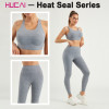 HUCAI ODM Women Gym Bras Heat Seal Design Comfortable Custom Sportswear