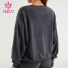 HUCAI ODM Women Sweatshirts Oversized Fleece Fabric Fitness Hoodies Supplier