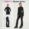 HUCAI Windproof Coat Hooded Long-Sleeved Women Lady Fitness Jacket Supplier