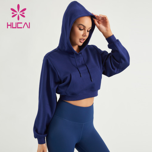 HUCAI ODM Gym Hoodies Women Super Soft Air Cotton Sweatshirts Supplier