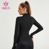 HUCAI Custom Women Gym Jacket CORSET Design ODM Slim Sports Clothes China