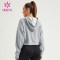 HUCAI Private Label Fitness Hoodies Plain Lady Gymwear Manufacturer China
