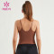 HUCAI Custom Tank Top Padded Bras Gym Vest Women Sportswear Factory