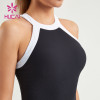 HUCAI Custom Gym Vest Hanging Neck Tank Top Women Sportswear Manufacturer