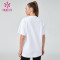 HUCAI OEM Fitness T-shirt 3D Embroidered Heat Transfer Logo Women's Sportswear Manufacturer