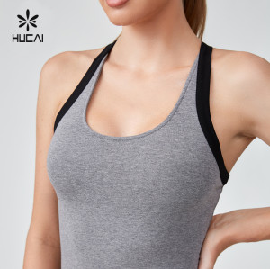 HUCAI OEM Spandex Cotton I-shaped Womens Sports Tank Tops Sportswear Manufacturer