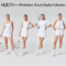 HUCAI Sportswear Manufacturer OEM Sexy Spaghetti Strap Deep V Neck Two-piece Set Slip Tennis Dress