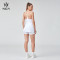 HUCAI Sportswear Manufacturer OEM Sexy Spaghetti Strap Deep V Neck Two-piece Set Slip Tennis Dress