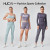 HUCAI Sportswear Manufacturer OEM High Waist 3D Silicone Logo Women Yoga Leggings