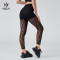 HUCAI Sportswear Manufacturer Custom Sports Pant Nylon Spandex Waist Lace Mesh Fitness Legging