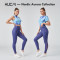 HUCAI Sportswear Manufacturer Custom Sports Legging Polyester Spandex Patchwork Mesh Gymwear