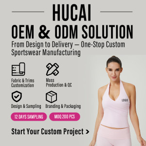 HUCAI Sportswear Manufacturer OEM Sport Tank Top Crossover deep V-neck Sweat-wicking breathable