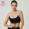 HUCAI Sportswear Manufacturer OEM Women's Sports Tank Removable Cups Signature Airbrush Fabric