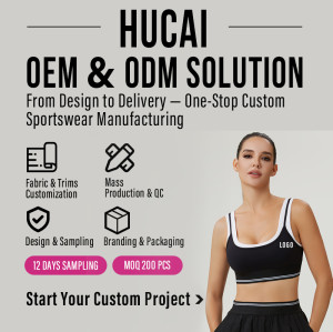 HUCAI Sportswear Manufacturer OEM Women's Sports Tank Removable Cups Signature Airbrush Fabric