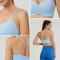 HUCAI Sportswear Manufacturer Custom Low Support Yoga Bra with Front Ruching