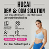 HUCAI Sportswear Manufacturer Custom Low Support Yoga Bra with Front Ruching