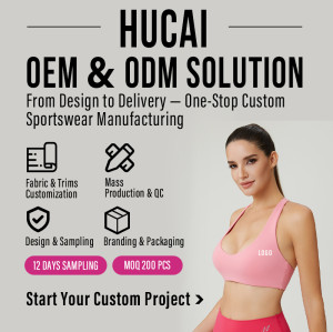 HUCAI Sportswear Manufacturer Custom Racerback Low Support Yoga Bra with Scoop Neckline