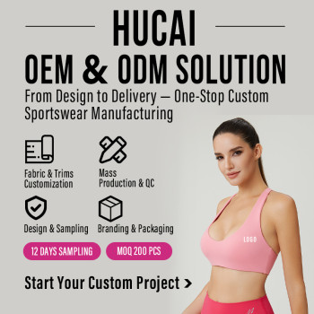 HUCAI Sportswear Manufacturer Custom Racerback Low Support Yoga Bra with Scoop Neckline