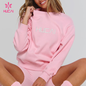 Custom Crewneck Sweatshirt with Drop Shoulder and Ribbed Hem for Activewear Brands