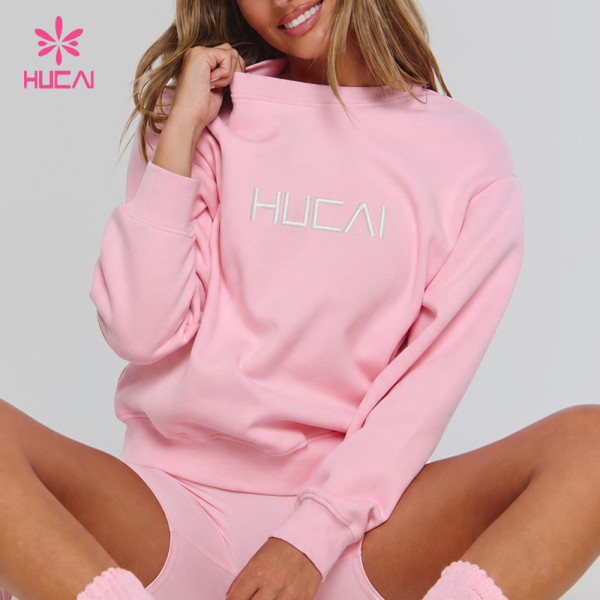 Custom Crewneck Sweatshirt with Drop Shoulder and Ribbed Hem for Activewear Brands
