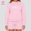 Custom Crewneck Sweatshirt with Drop Shoulder and Ribbed Hem for Activewear Brands