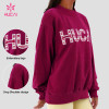 Custom Mock Neck Sweatshirt with Drop Shoulder and Ribbed Cuffs for Gym Wear Labels