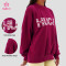 Custom Mock Neck Sweatshirt with Drop Shoulder and Ribbed Cuffs for Gym Wear Labels