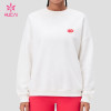 Custom Oversized Crewneck Sweatshirt with Chest Logo for Private Label Gym Wear