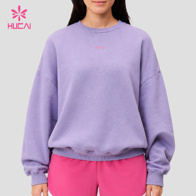 Custom Graphic Back Print Crewneck Sweatshirt for Gym and Athleisure Brands