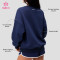 Custom Varsity Logo Crewneck Sweatshirt with Ribbed Trims for Gym Clothing Labels