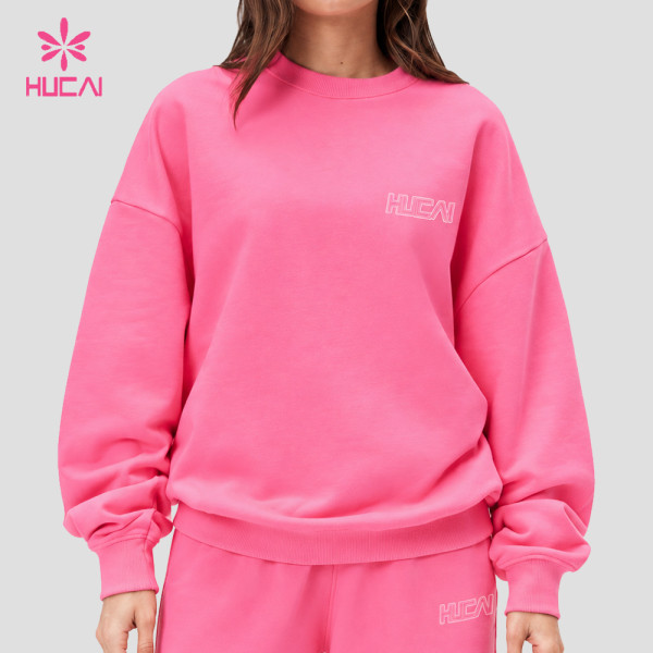 Custom Embroidered Logo Crewneck Sweatshirt in Three Colours for Activewear Brands