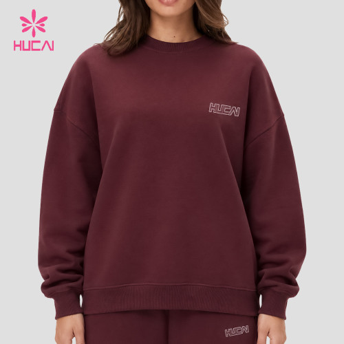 Custom Embroidered Logo Crewneck Sweatshirt in Three Colours for Activewear Brands