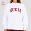 Custom Polka Dot Graphic Crewneck Sweatshirt with Ribbed Trims for Gym Wear Brands