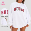 Custom Polka Dot Graphic Crewneck Sweatshirt with Ribbed Trims for Gym Wear Brands
