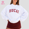Custom Polka Dot Graphic Crewneck Sweatshirt with Ribbed Trims for Gym Wear Brands