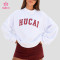 Custom Polka Dot Graphic Crewneck Sweatshirt with Ribbed Trims for Gym Wear Brands