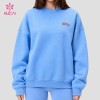 Custom Crewneck Sweatshirt with Drop Shoulder and Back Graphic for Gym Wear Brands